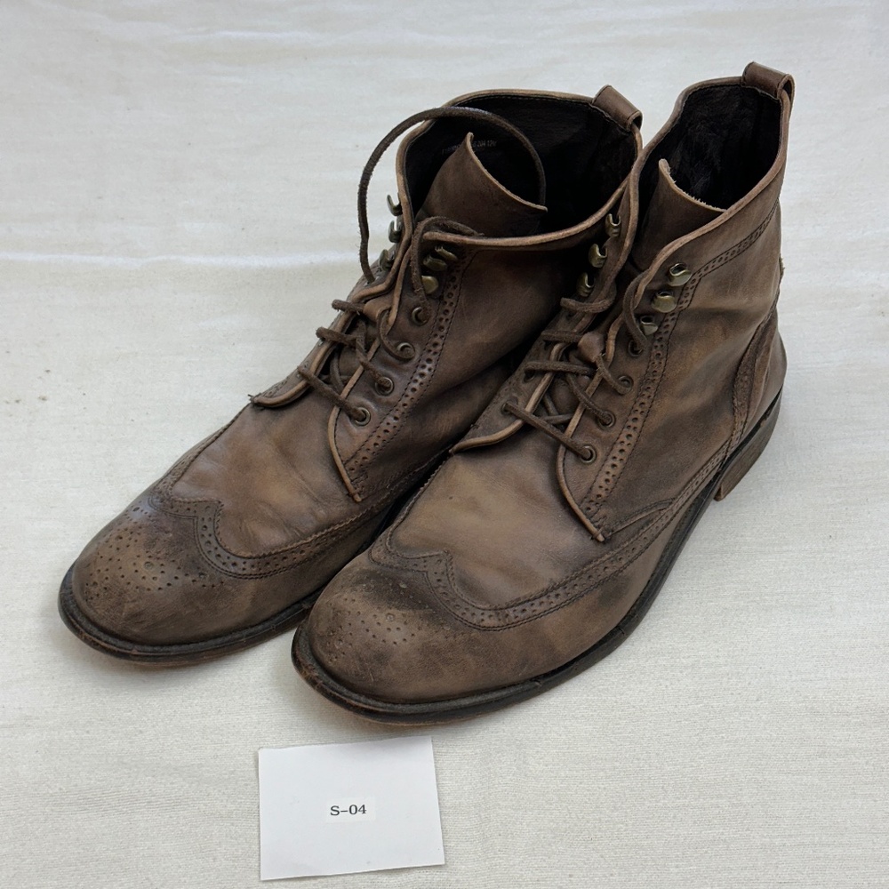 John Varvatos USA Brown Wingtip Boots Men's 12